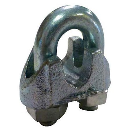 Malleable Steel Zinc Plated Wire Rope Clip, 3/16 Diameter